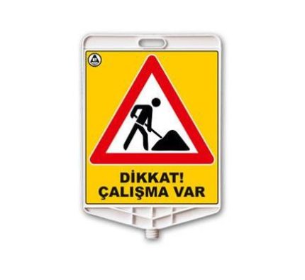 Dikdörtgen “DİKKAT ÇALIŞMA VAR” Uyarı Levhası 35×41 cm
